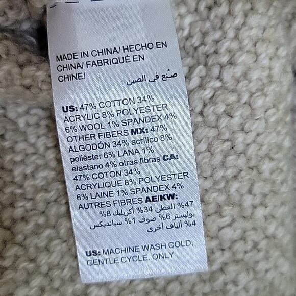 Chico's Tan Fair Isle Nordic Mock Neck Sweater Size Small S - Picture 2 of 6